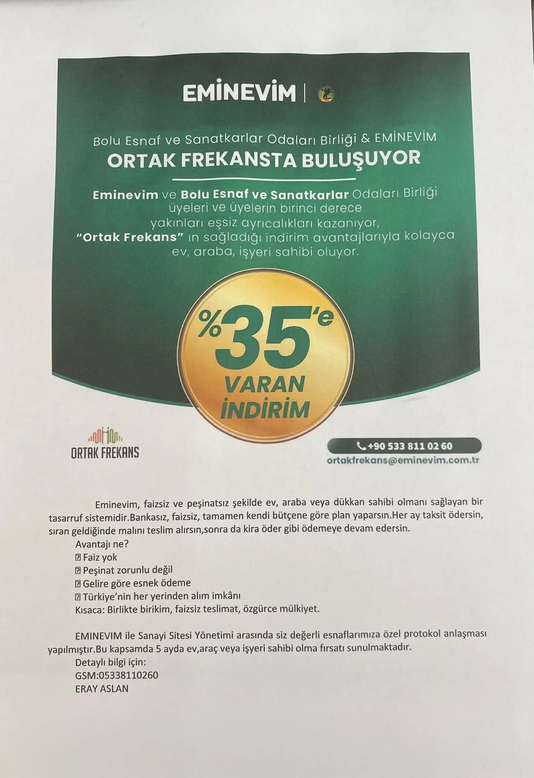 EMİNEVİMLE İLE BESOB ARASINDA İMZALANAN PROTOKOL